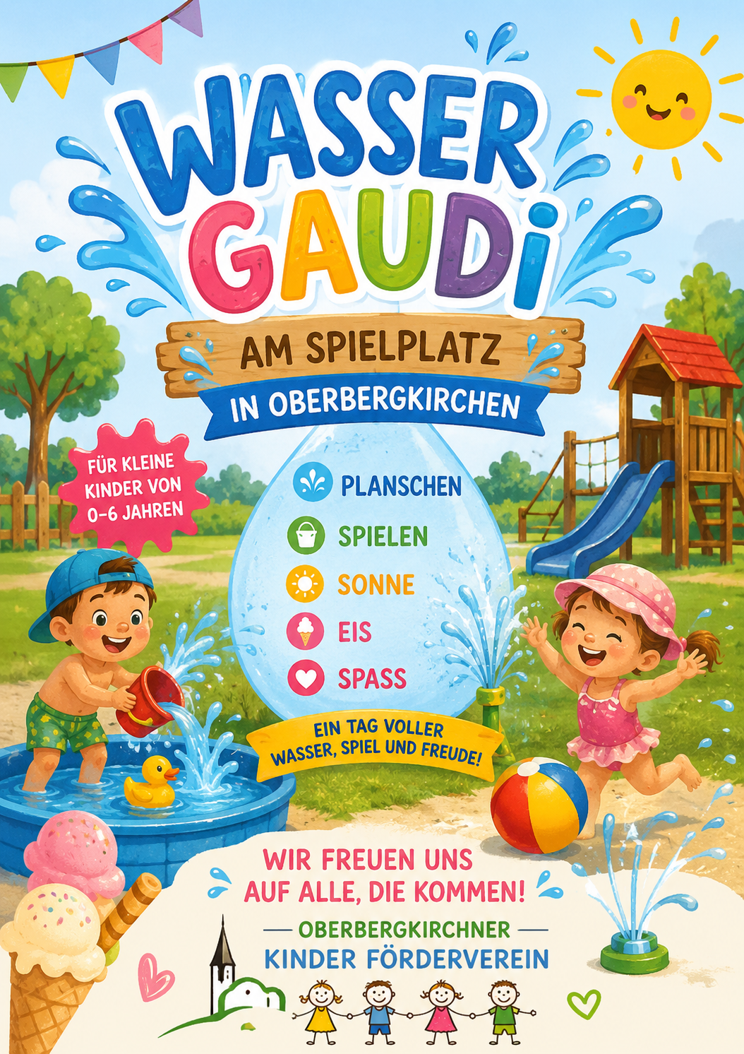Flyer Wassergaudi für unsere Minis