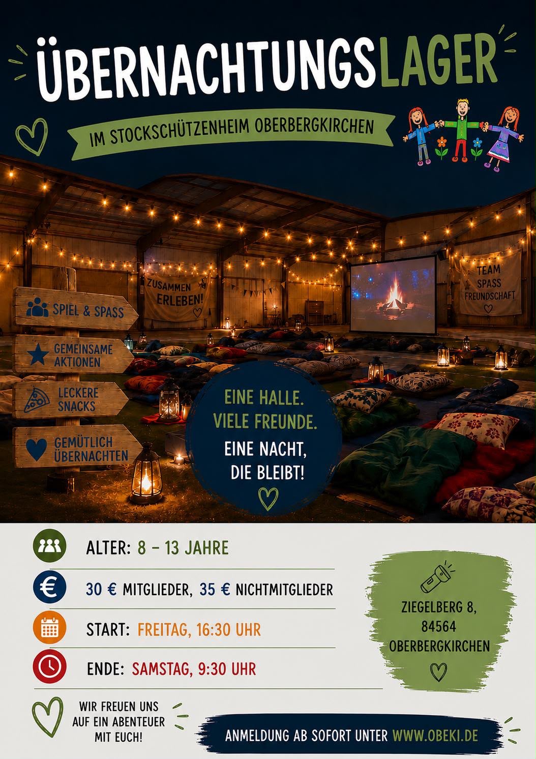 Flyer Übernachtungslager